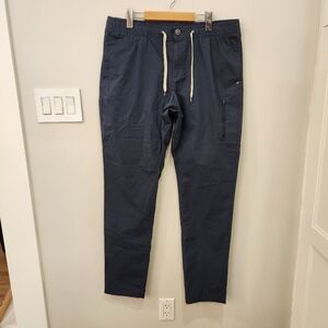 Vuori Climber Pants Men’s XXL Blue Ripstop Hiking Outdoor Stretch Drawstring